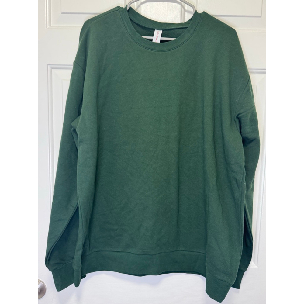 men's Alternative Dark Green Crewneck Sweatshirt XL